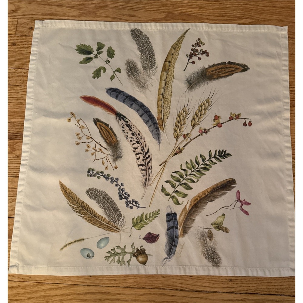 Juliska Ceramics Forest Walk Café Au Lait -22"x22"- 100% Cotton Napkin RARE
